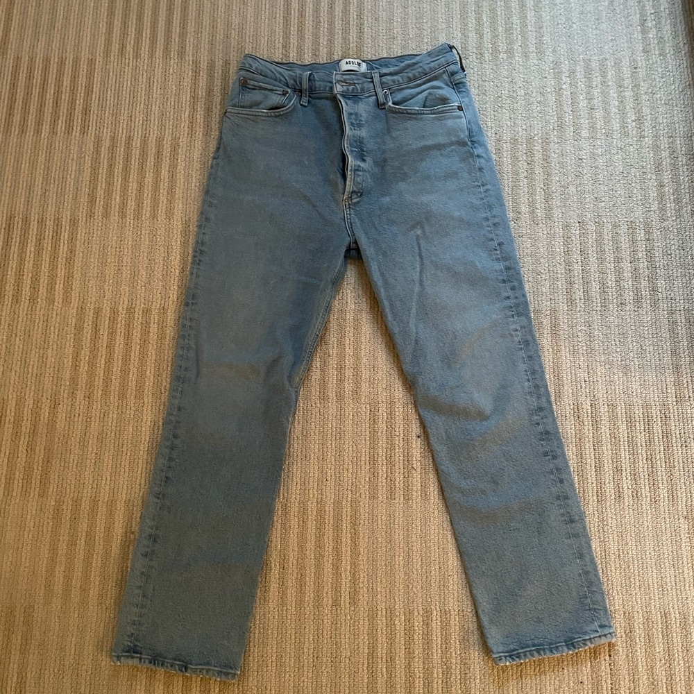 Agolde High rise Straight Blue Jeans